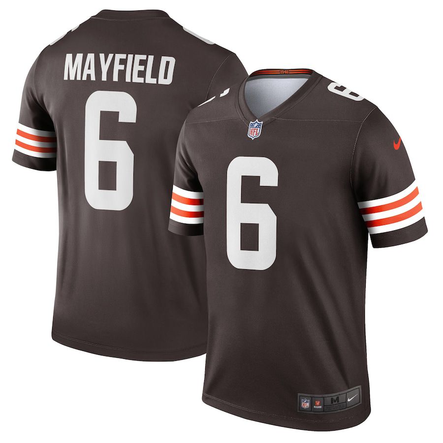 Men Cleveland Browns 6 Baker Mayfield Nike Brown Legend Player NFL Jersey